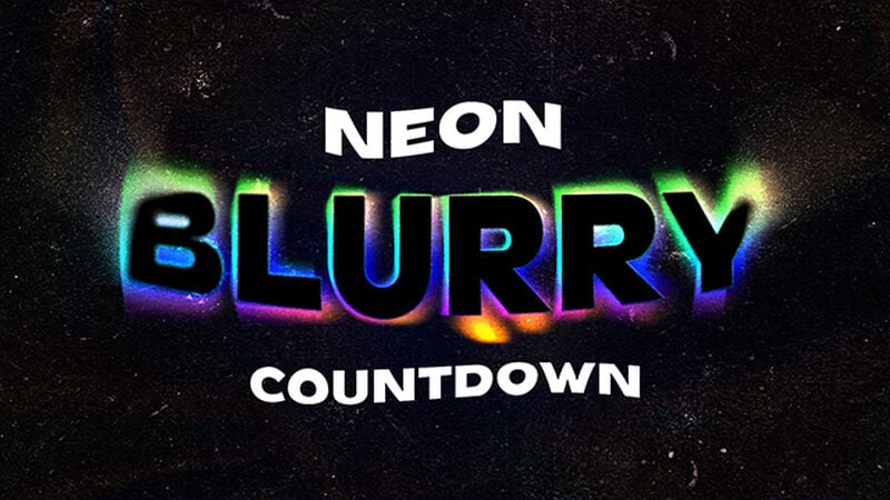 Neon Blurry Future Drop Countdown